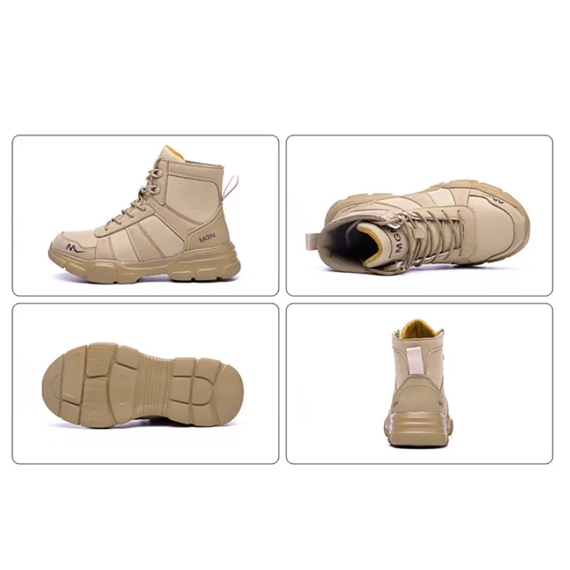 Stivali da lavoro Scarpe antinfortunistiche indistruttibili Scarpe con punta in acciaio Scarpe da ginnastica antiforatura Scarpe da lavoro antiscivolo da donna Stivali tattici maschili