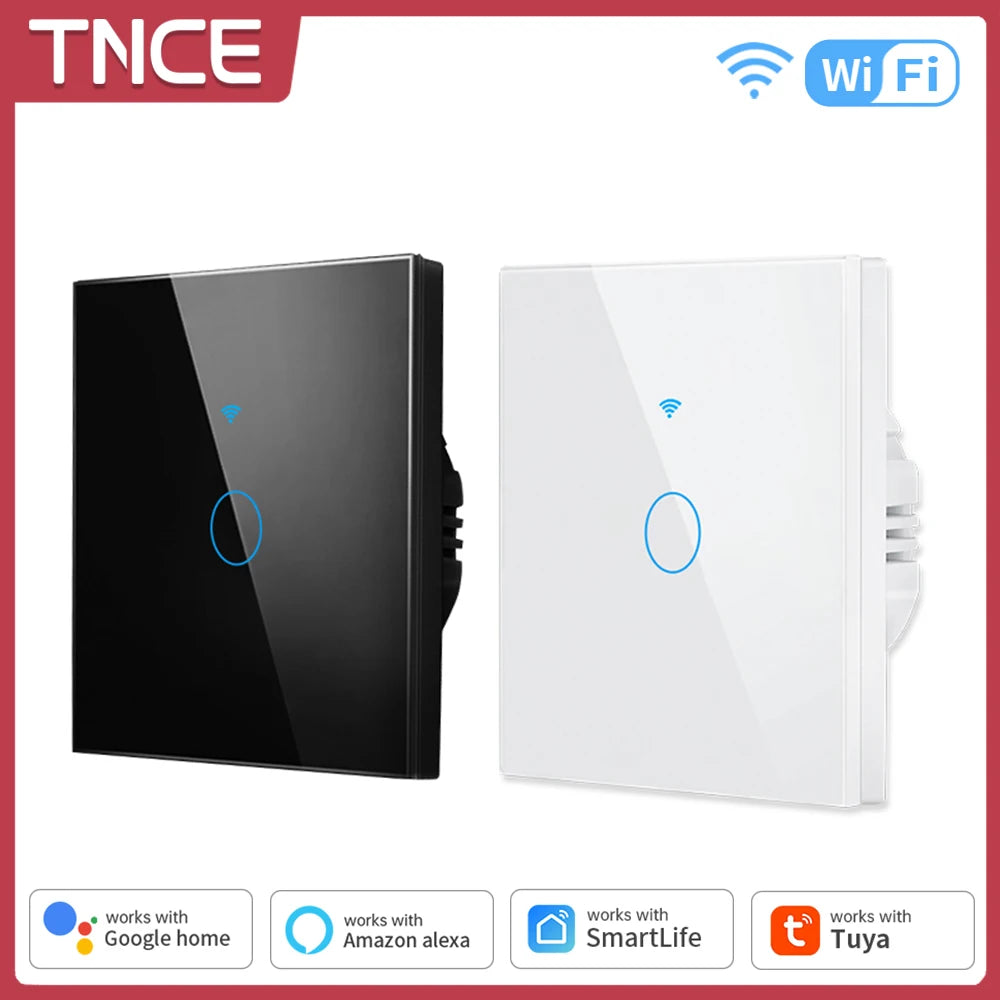 TNCE WIFI + Bluetooth Tuya Smart Switch 1/2/3/4 Gang Smart Life Home Light WiFi Touch Switch funziona con Google home Alexa