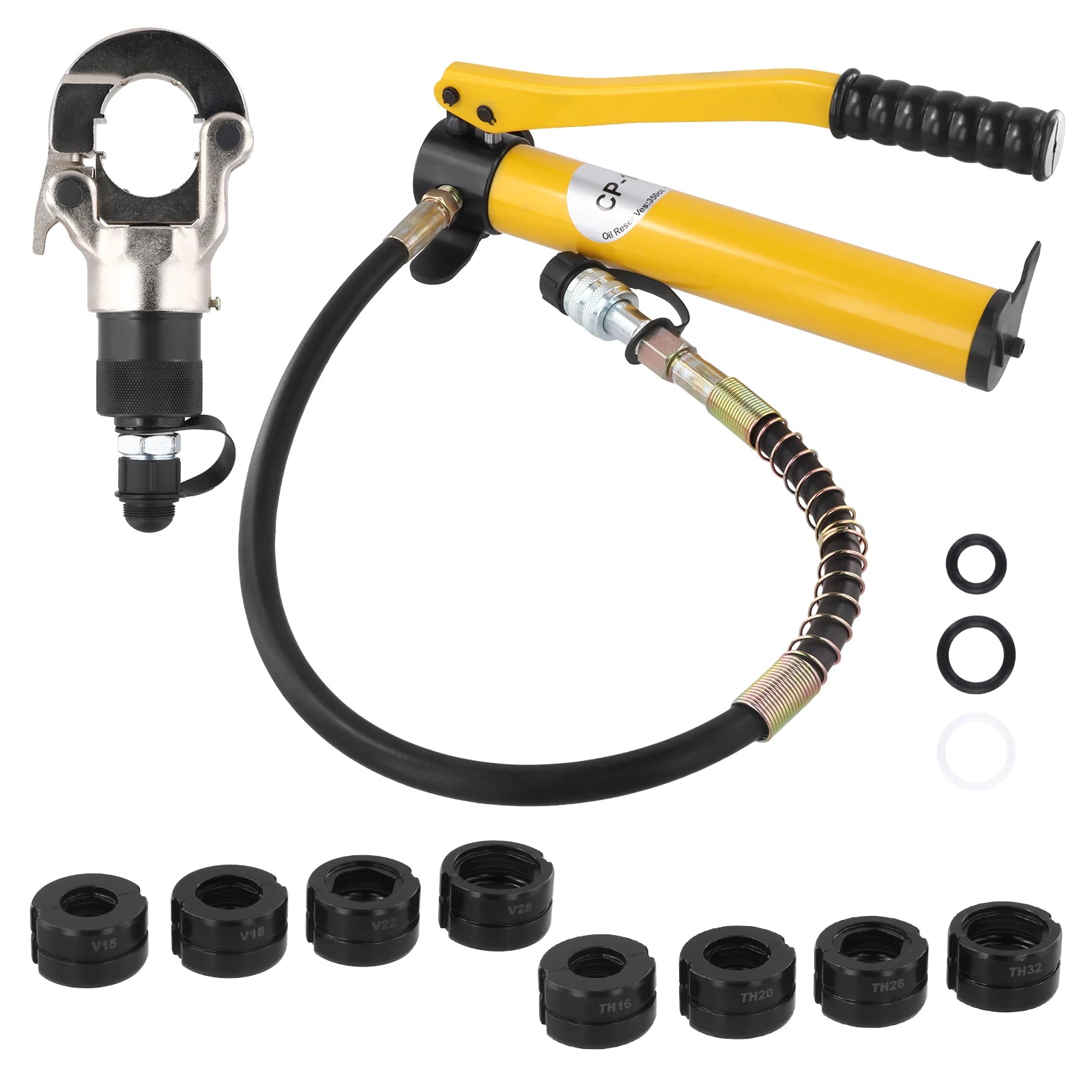 Pinza a crimpare idraulica Podofo 8T 360 °   Pinza per crimpare tubi in rame tipo TH16-32/V15-28-