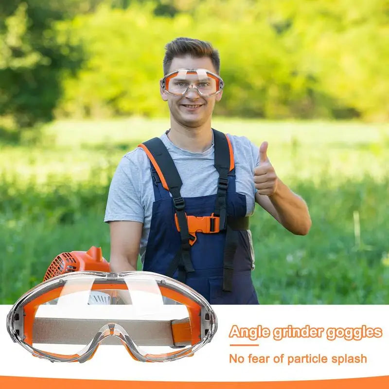 Occhiali di protezione per gli occhi Occhiali per smerigliatrice angolare Antiappannamento Occhiali per la lavorazione del legno Occhiali di sicurezza per saldatura antispruzzo Antipolvere per gli occhi