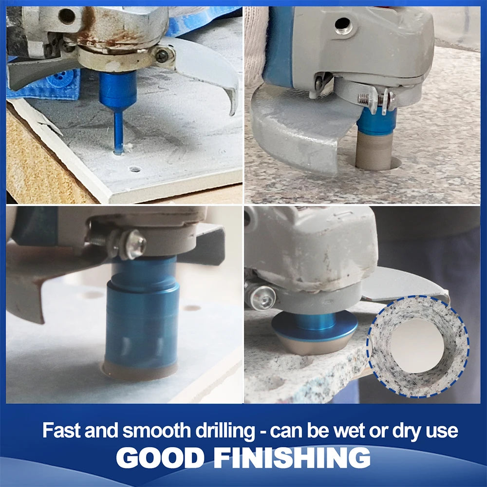 BRSCHNITT-Set di punte per piastrelle diamantate 6/8/25/35/50/68mm Adattatore per fresatura Granito Marmo Pietra Ceramica Porcellana 10 pezzi/kit di utensili