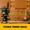 DEKO 4D 16 Linee Livello Laser Autolivellante 360 Linea Trasversale Orizzontale e Verticale Raggio Laser Verde con Treppiede Utensili Elettrici