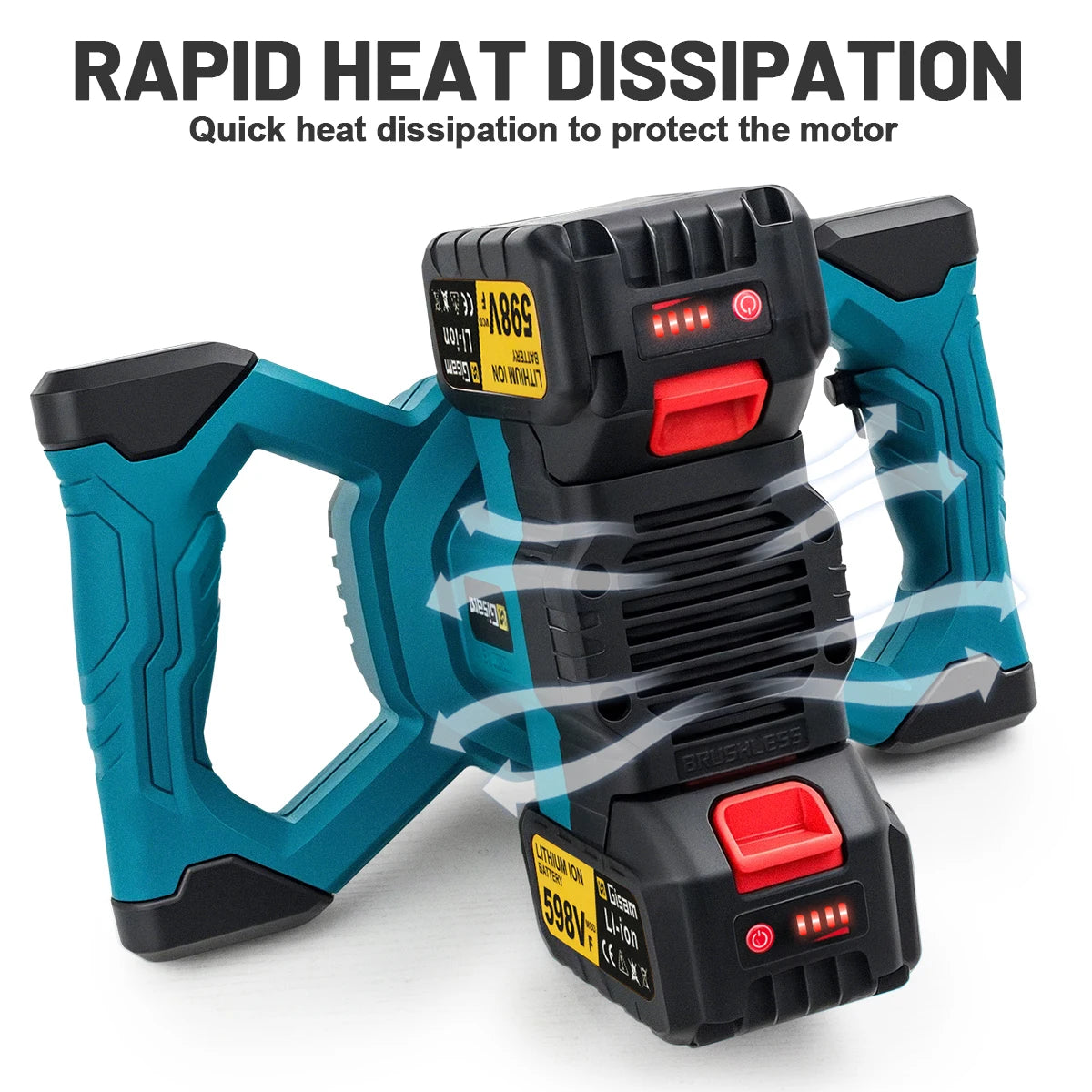 Gisha 6Gears Cordless Elettrico Betoniera Brushless Malta di Cemento Gesso Mixer Frullatore Miscelatore Vernice Per makita 18v batteria pin