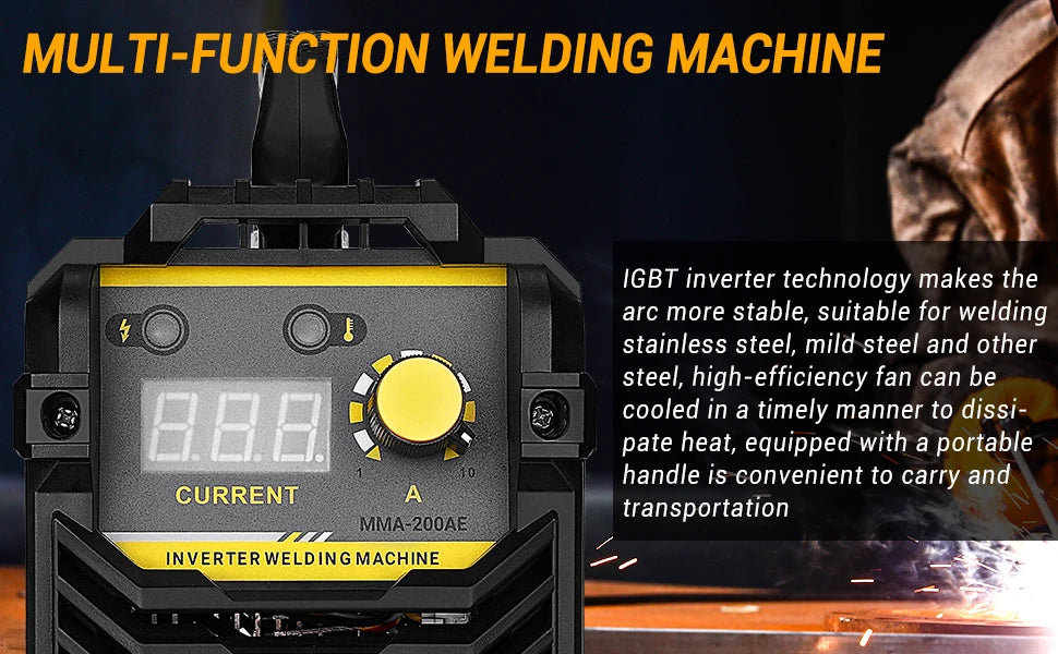 DEKO MMA Serie 160/200 Amp Saldatura Lavoro Leggero Efficiente DC Inverter Saldatore ad arco 220V IGBT MMA Saldatrice