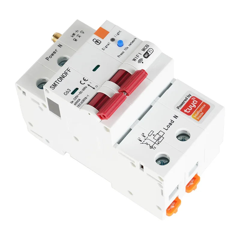 Tuya Smart WiFi 2P 63A MCB RS485 interruttore contatore prepagato interruttore Timer tensione protezione corrente controllo vocale Alexa Google Alice