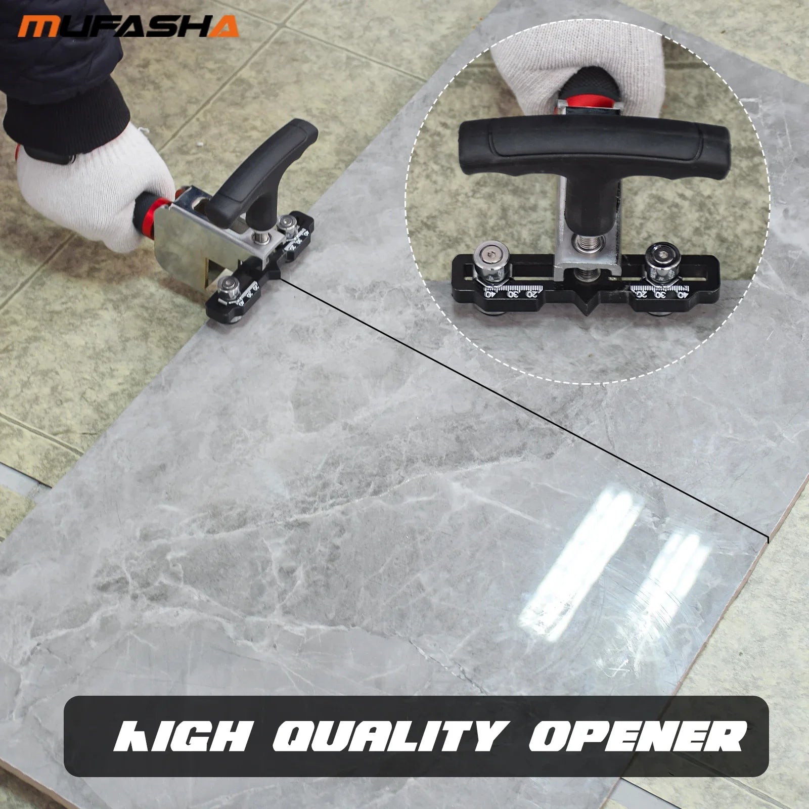 MUFASHA ML2000 portatile 2000mm ad alta precisione tre lame da taglio sistema sottile lastra taglierina per piastrelle manuale