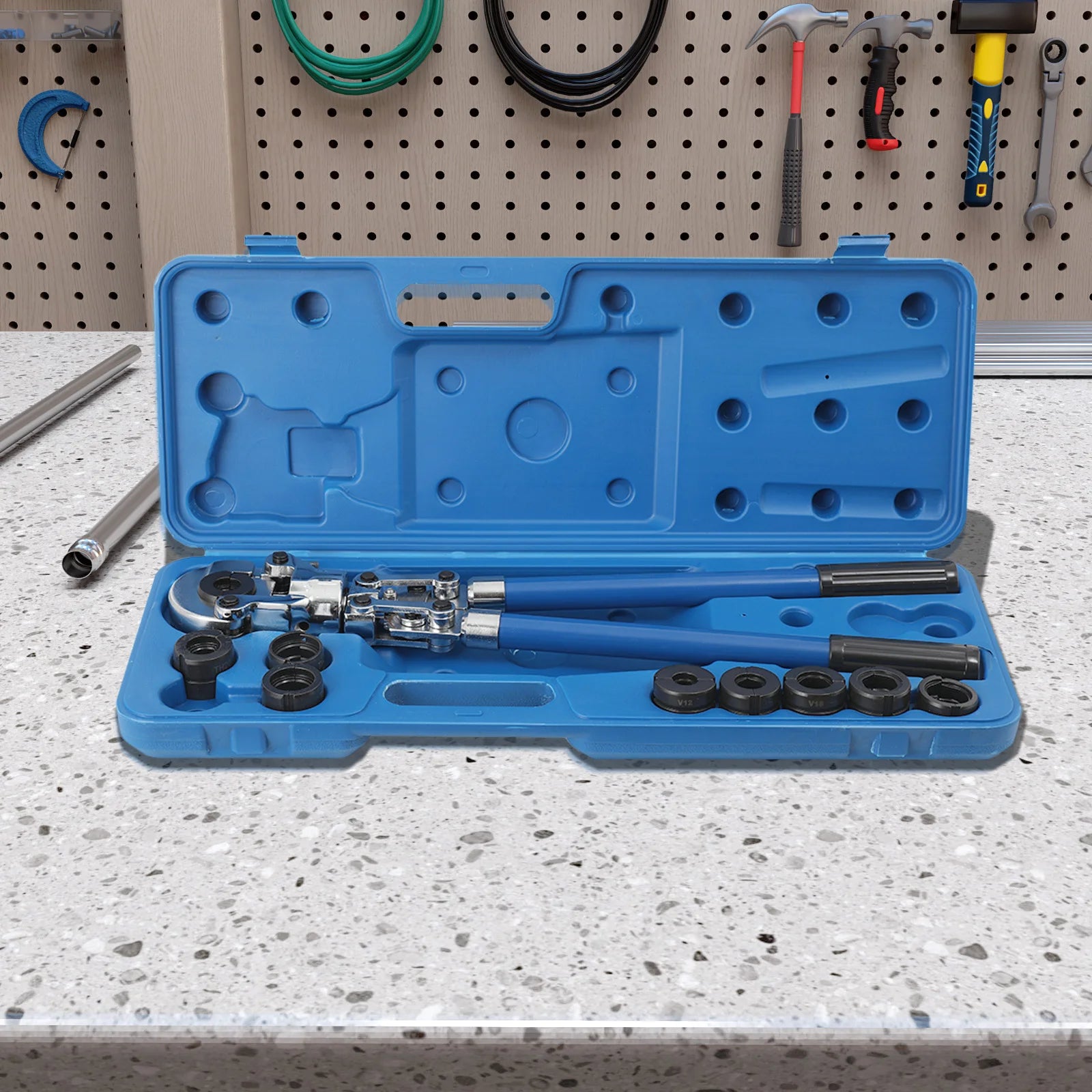 Pinza a crimpare con pressa manuale V12-28mm + pinza per crimpare tubi in rame per tubi compositi TH16-32mm