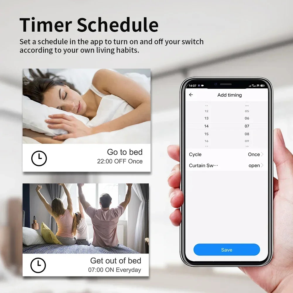 TNCE Tuya Modulo interruttore tenda wifi zigbee rf433mhz, interruttore motore otturatore tende a rullo, controllo intelligente vocale Alexa Google Home
