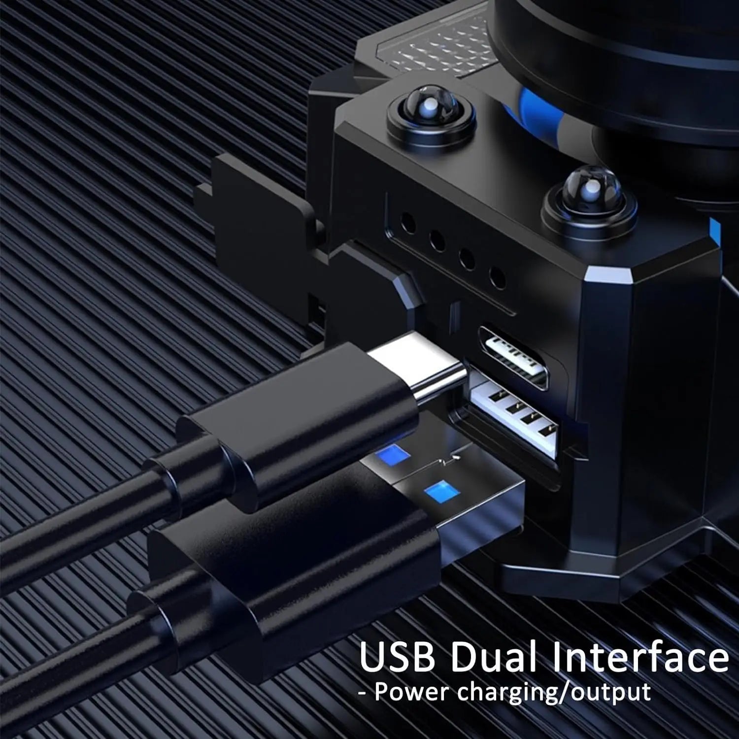 Induzione intelligente Luce bianca Faro a LED Zoom Sensore di ricarica USB Lampada frontale a LED Torcia frontale multifunzione per esterni Lampade a lanterna