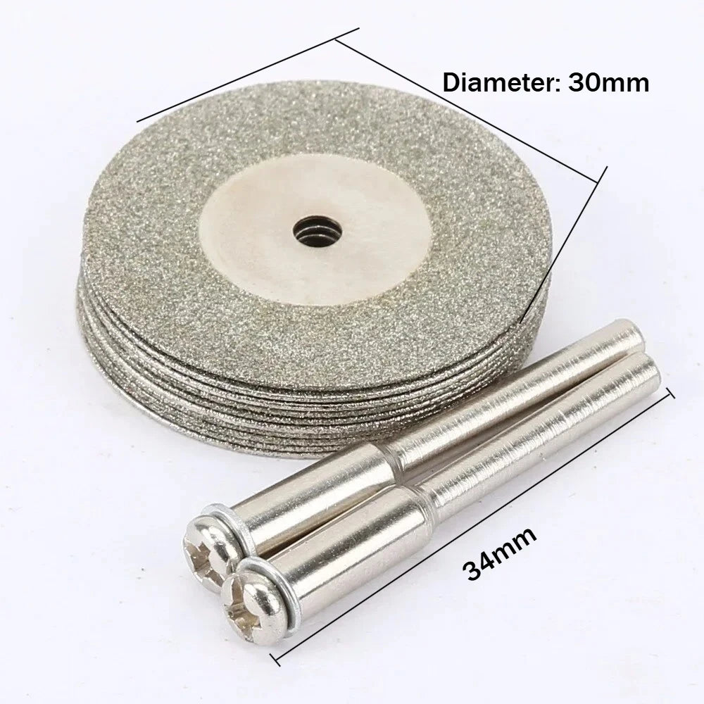 20 pezzi lama diamantata disco tagliato ruota sega circolare disco utensile rotante mini trapano legno pietra plastica vetro ceramica taglierina affilata