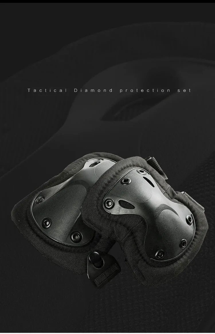 Ginocchiera tattica mimetica unisex Gomitiere Protezione per ginocchio per uomo Donna Sport all'aria aperta Lavoro Caccia Pattinaggio Attrezzatura di sicurezza Ginocchiera