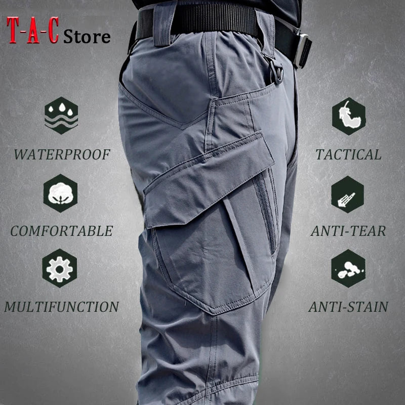 Pantaloni cargo tattici da uomo Pantaloni mimetici militari da combattimento SWAT impermeabili da esterno Pantaloni da lavoro maschili multitasche casual
