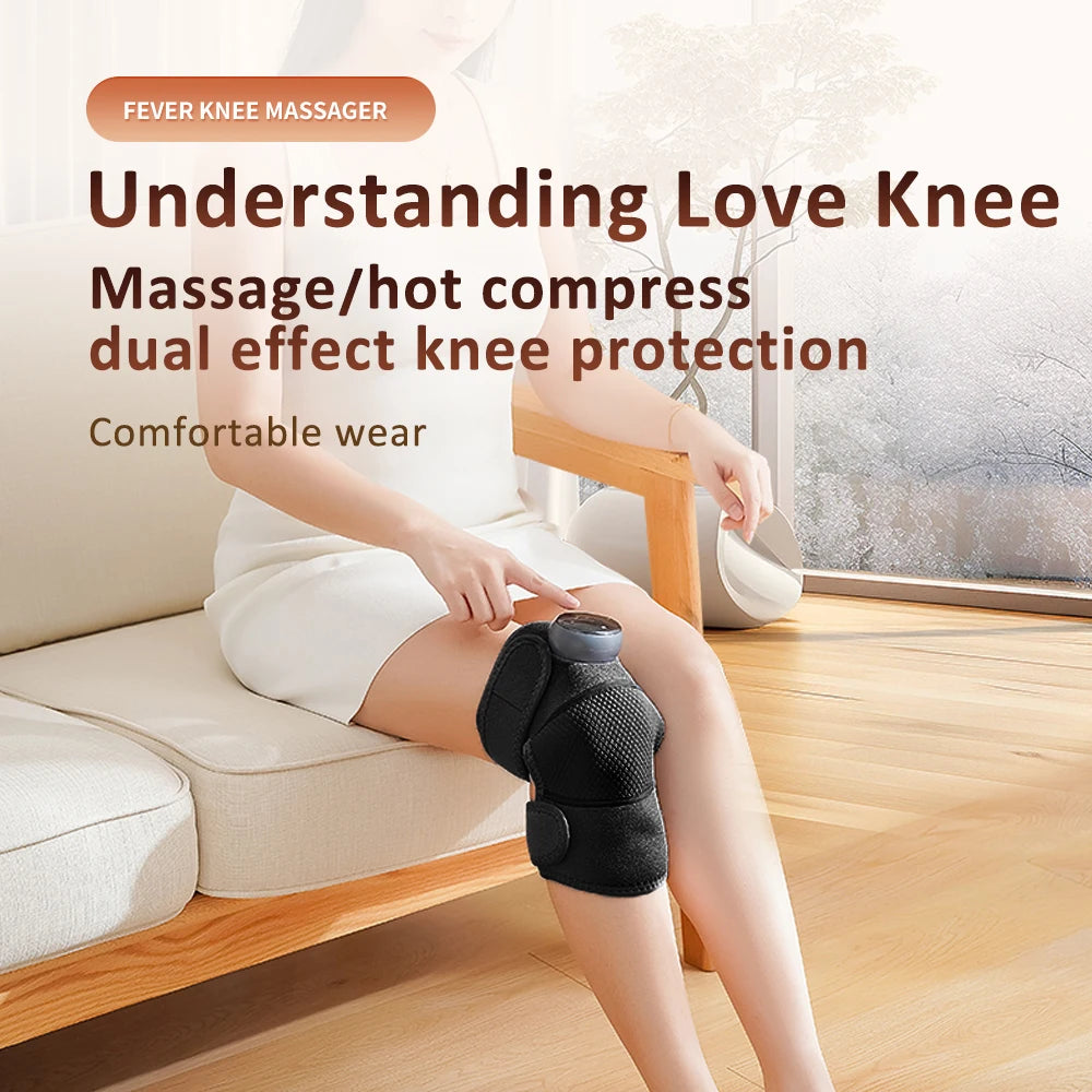 Massaggiatore elettrico per spalle Cintura per massaggio con vibrazione riscaldante Tutore per fisioterapia termica Sollievo dal dolore per artrite al ginocchio Ricaricabile