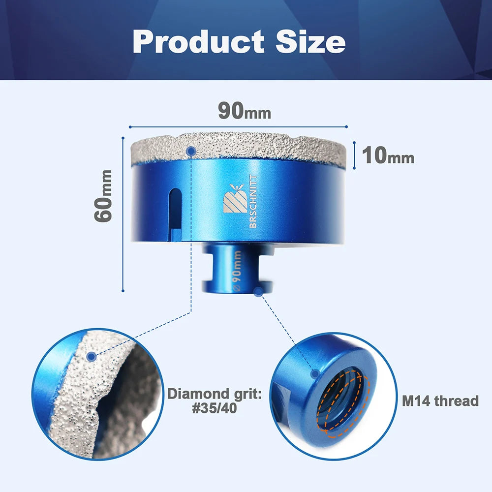 BRSCHNITT-punta diamantata punta centrale per piastrelle granito marmo pietra sega a tazza foratura porcellana Cutter 1 pz otwornice do gresu otwornice do gresu fresa a tazza per mattonelle otwornice