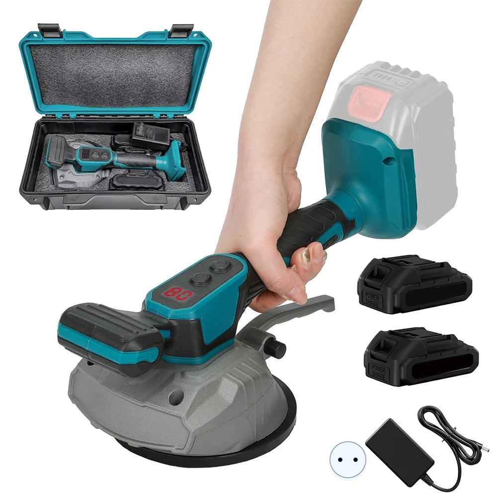 Hikity Piastrelle Livellatrice a Vibrazione Macchina per la Posa di Piastrelle a 8 Velocità Strumento Vibrante per Posa di Piastrelle per Pavimenti a Parete per Batteria Makita 18V