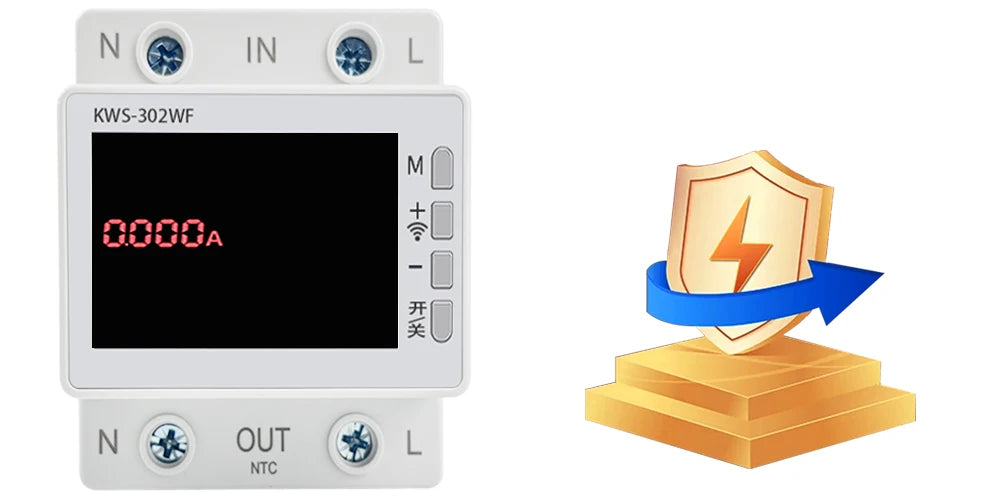 63A Tuya WIFI Smart Life Misuratore di tensione AC170-270V Wattmetro di corrente Misuratore di consumo di elettricità KWH Misuratore di energia di potenza