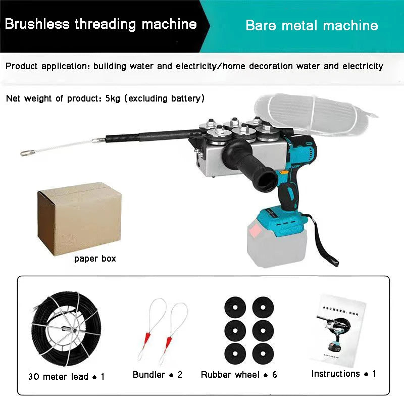 Filettatrice elettrica automatica del cavo della batteria al litio artefatto idraulico estrattore per cavi filettatrice per tubi