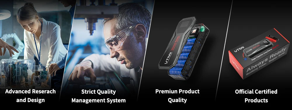 Avviatore di emergenza per auto UTRAI All-in-One 7000A con compressore d'aria, diagnosi OBD e booster di emergenza per batteria per auto Power Bank