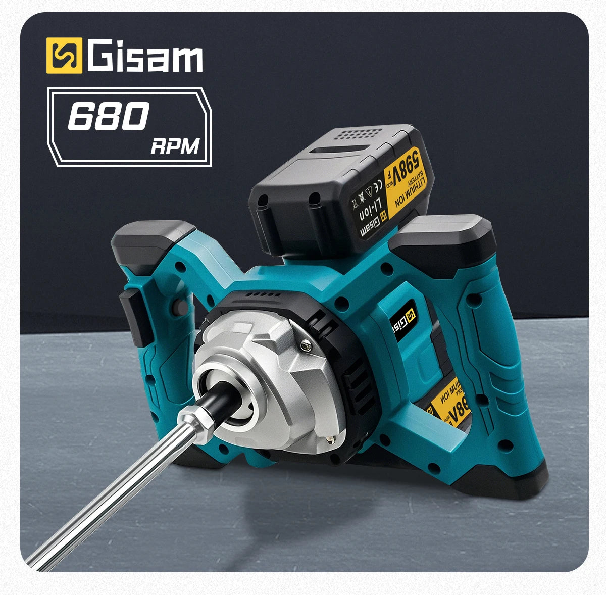 Gisha 6Gears Cordless Elettrico Betoniera Brushless Malta di Cemento Gesso Mixer Frullatore Miscelatore Vernice Per makita 18v batteria pin