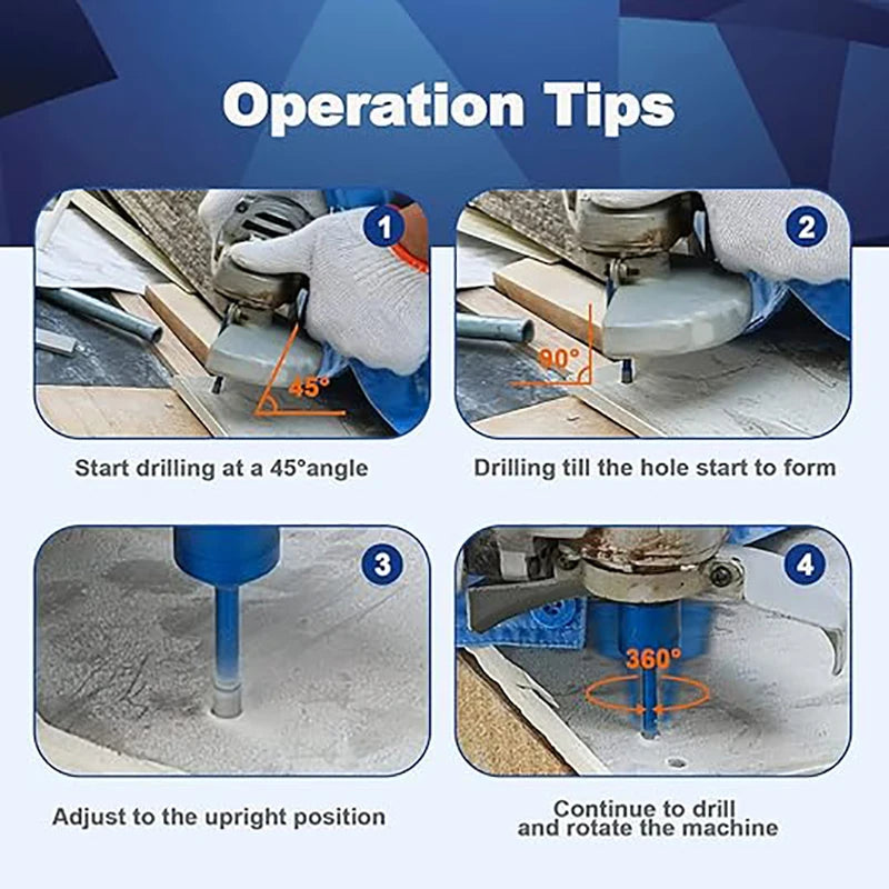 10/5/2/1PCS Set di punte per carotaggio diamantato a secco 6-125mm Sega a tazza diamantata per piastrelle in porcellana Marmo ceramico Granito Strumenti di perforazione