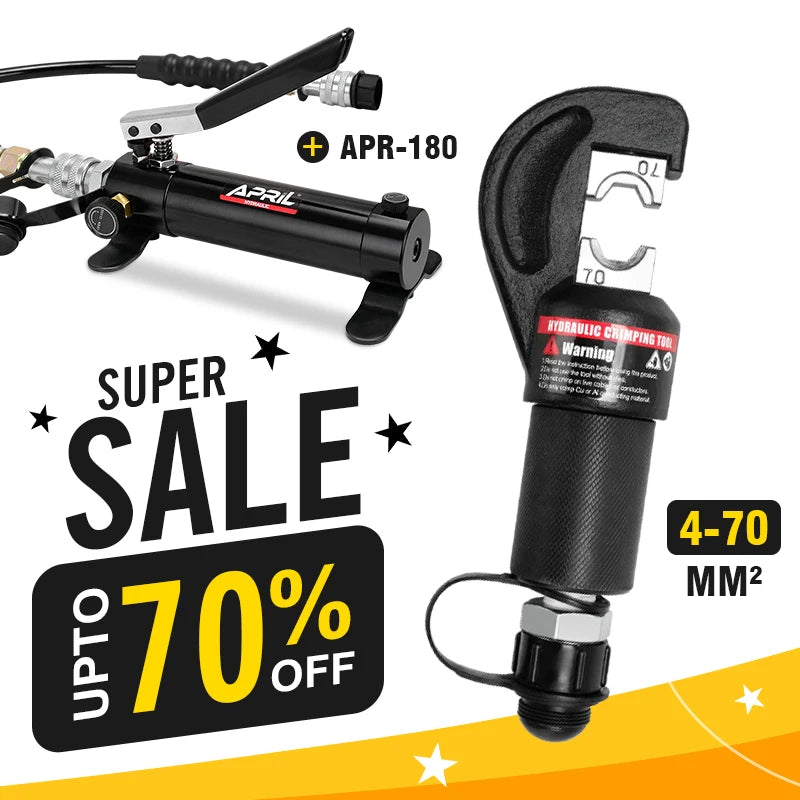 RUS Warehouse Strumento di crimpatura idraulico Pinze per crimpare terminali per cavi fai-da-te Strumenti di compressione idraulica Gamma YQK-70 4-70mm2