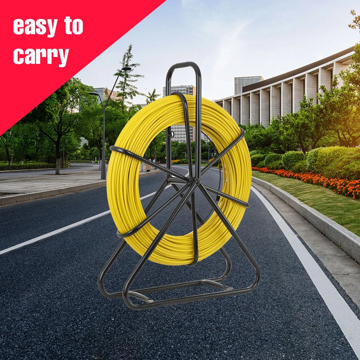 100/130m Elettricista Filo Filettatrice Cavo In Fibra di vetro Asta di marcia Pesce Nastro Rodder Cavo Sbloccatore Leader 6mm