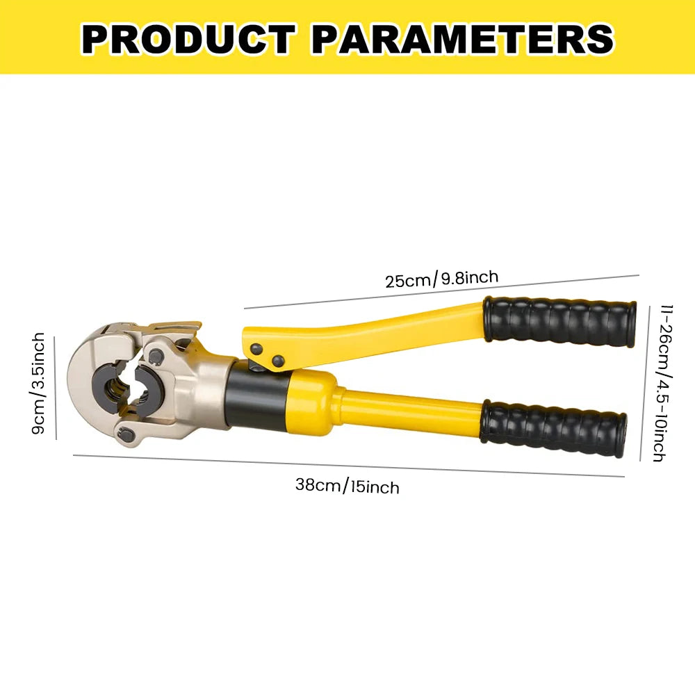 Strumento di crimpatura per tubi idraulici piegatrice regolabile con pressione per impieghi gravosi per tubi in rame in acciaio inossidabile PEX TH V12/15/18/22/28