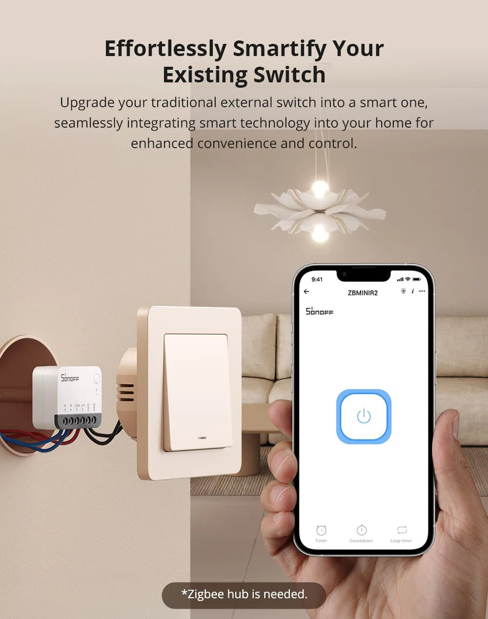 SONOFF ZBMinir2 Zigbee Mini Smart Switch Cavo neutro richiesto eWelink Interruptor intelligenti Zigbee Switch Modulo Smart Home