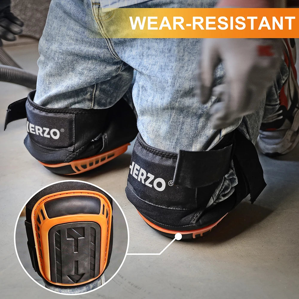 Ginocchiere HERZO per protezione resistente del ginocchio, comode lavori antiscivolo edili