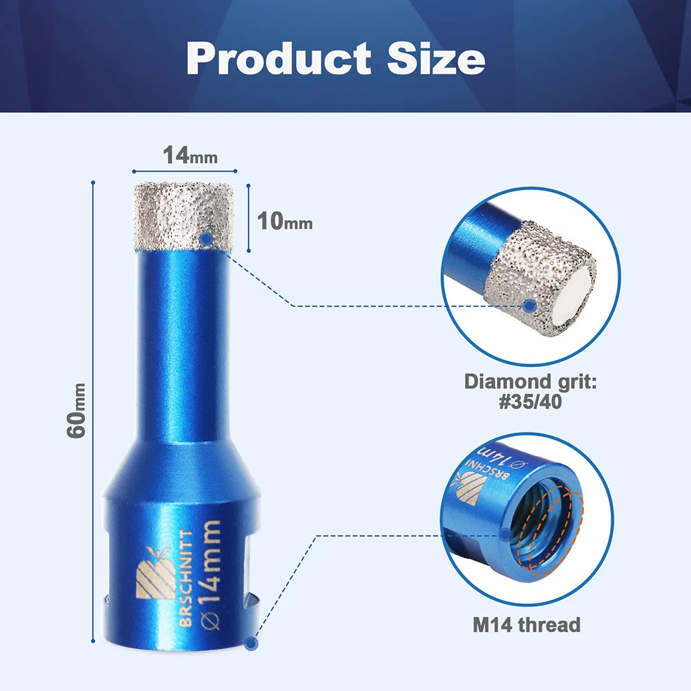 BRSCHNITT-punta diamantata punta centrale per piastrelle granito marmo pietra sega a tazza foratura porcellana Cutter 1 pz otwornice do gresu otwornice do gresu fresa a tazza per mattonelle otwornice