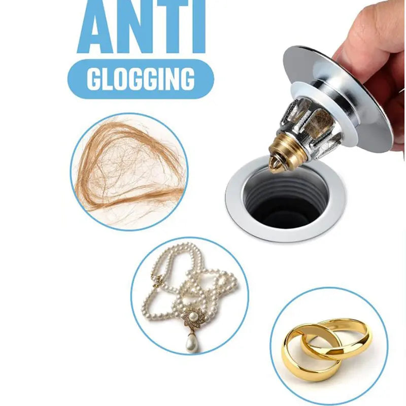 Tappo per lavabo da bagno universale filtro accessori per la cucina lavabo antiintasamento lavello Pop-up filtro per doccia scarico raccoglitore per capelli