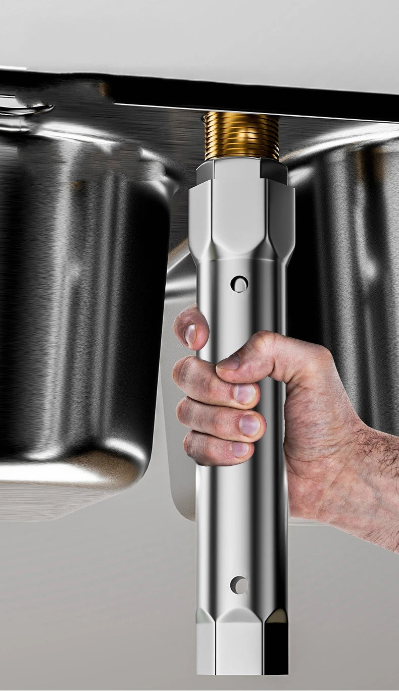 Chiave a bussola per valvola del rubinetto Chiave a bussola per asta di anodo idraulico 23-27mm 34-40mm Chiave tubolare a doppia estremità Chiave per installazione rubinetto