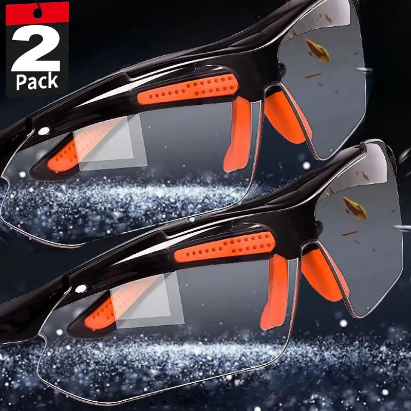 1/2pcs Occhiali di sicurezza Occhiali da vista per ciclismo Lavoro Donna Uomo Occhio trasparente Prevenzione della sabbia Anti-Spruzzi Vento Occhiali a prova di polvere
