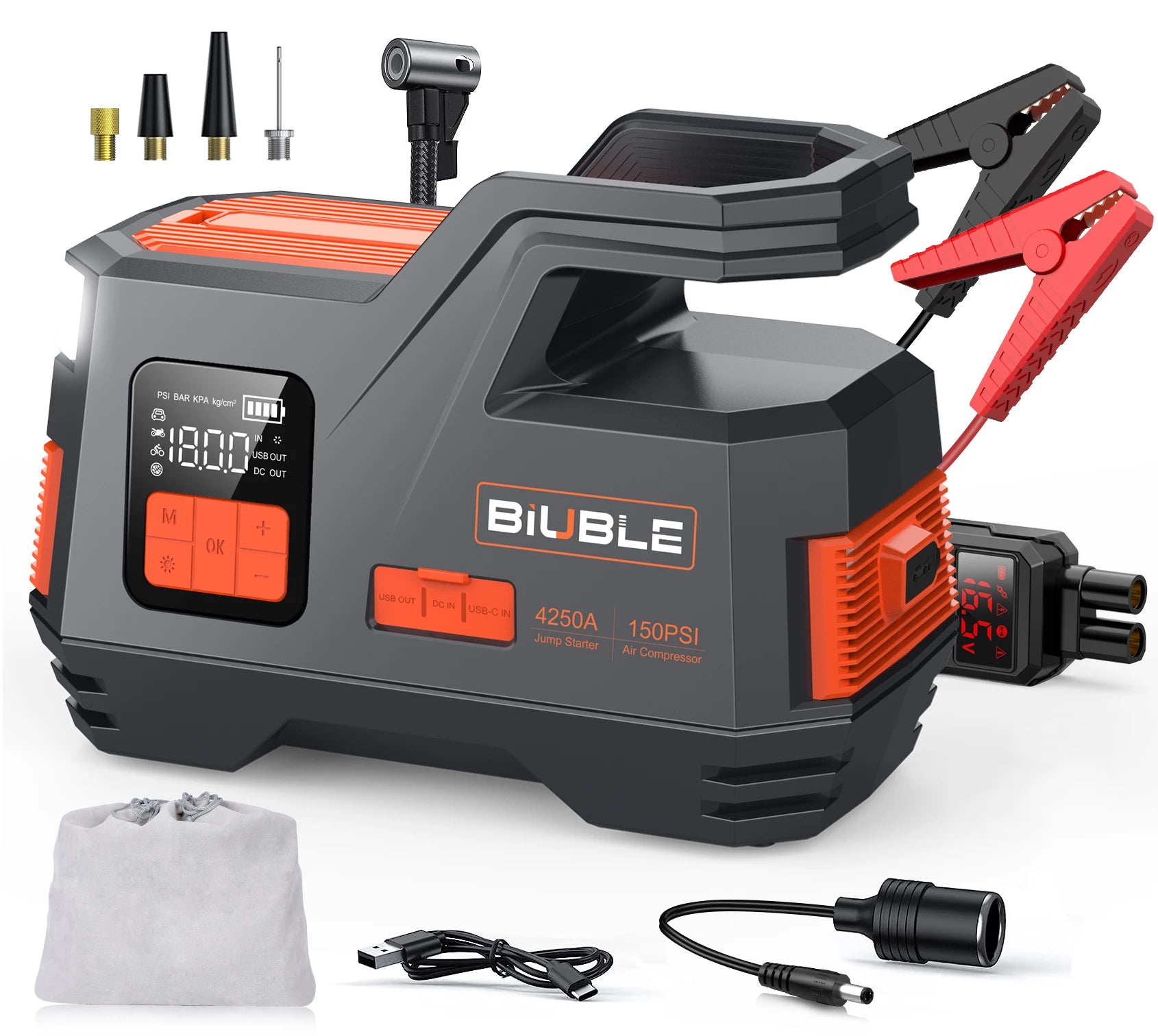 26800mAh Auto Salto di Avviamento Accumulatori E Caricabatterie Di Riserva Compressore D'aria Portatile Pompa di Gonfiaggio Stazione di Potere 4250A Batteria Avviamento Auto Booster