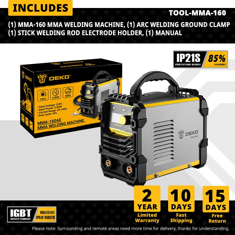 Saldatrice elettrica ad arco inverter DEKO serie MMA 4.1KVA Saldatore MMA 220V per lavori di saldatura fai-da-te e lavori elettrici