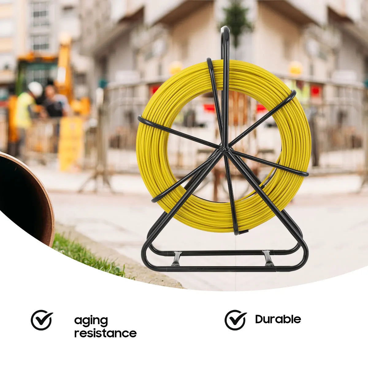 100/130m Elettricista Filo Filettatrice Cavo In Fibra di vetro Asta di marcia Pesce Nastro Rodder Cavo Sbloccatore Leader 6mm