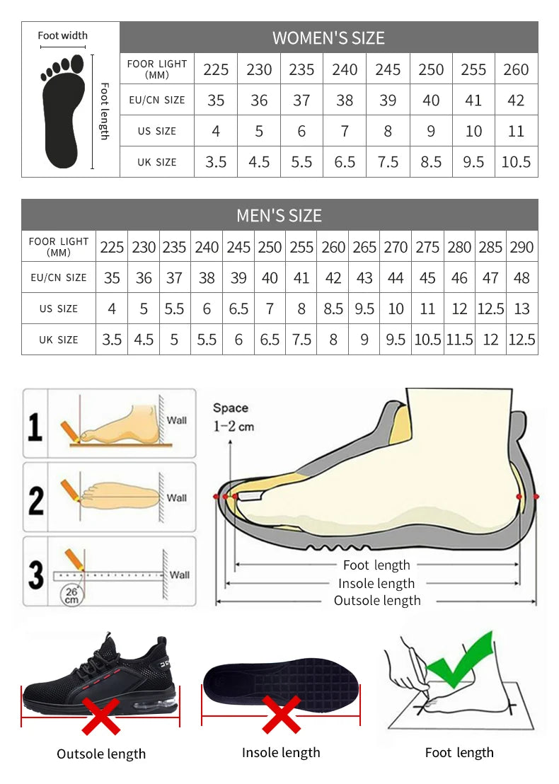 Scarpe da ginnastica Scarpe indistruttibili Scarpe antinfortunistiche da lavoro con puntale in acciaio Scarpe protettive di sicurezza maschili a prova di foratura Stivali tattici