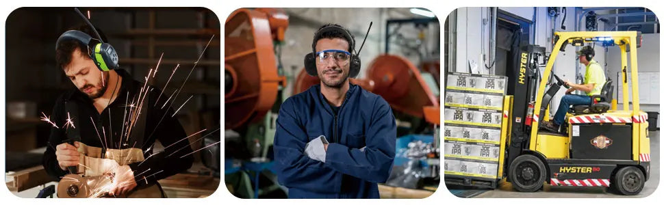 ZOHAN Protezione per le orecchie Protezione per l'udito Bluetooth Cuffie per radio AM FM Cuffie antirumore di sicurezza per la musica