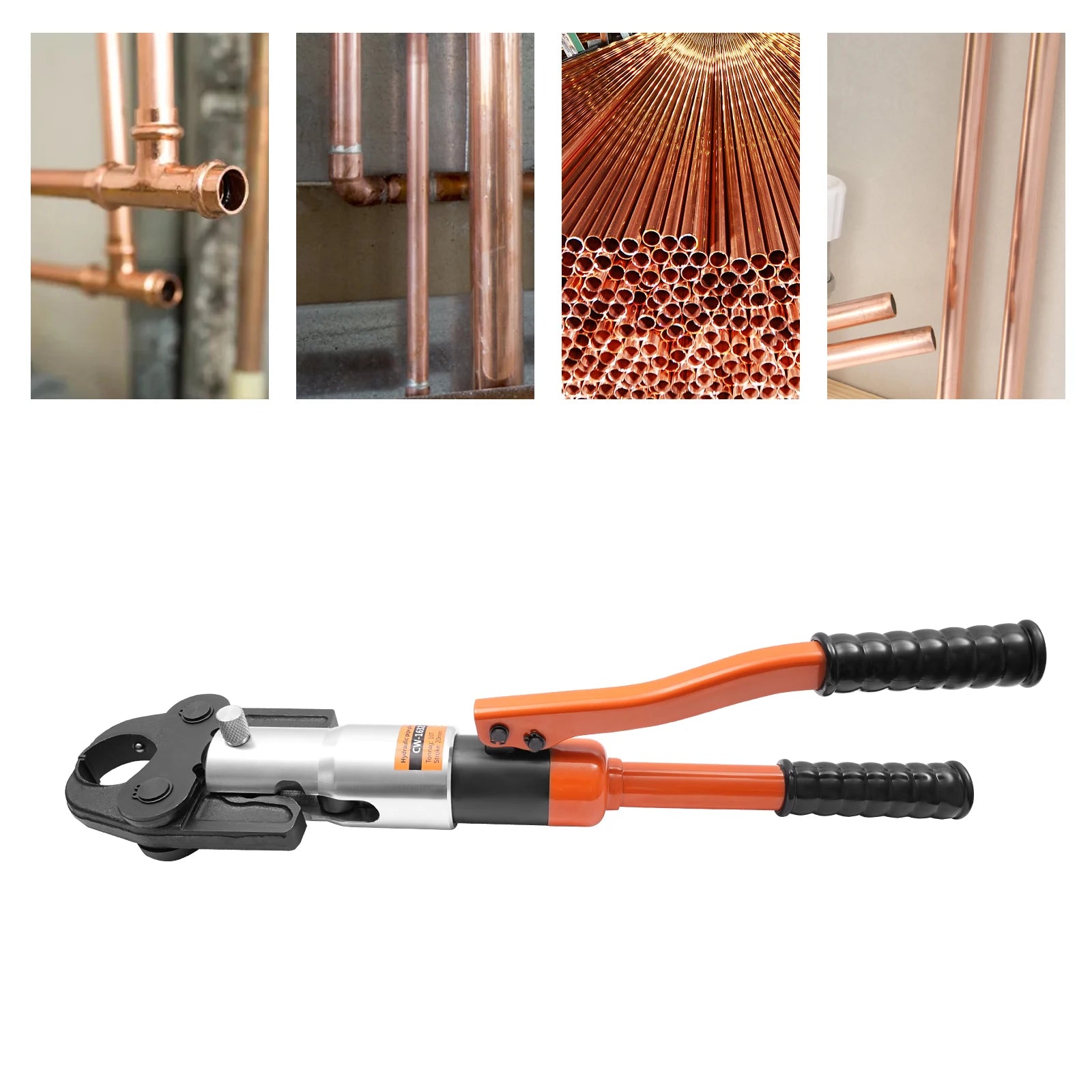 Raccordi per tubi idraulici in rame Pinze per crimpare tubi CW-1632 PEX -V /-M (5 matrici -12, 15, 18, 22, 28) -TH