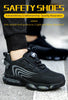 Nuove scarpe antinfortunistiche da uomo con bottone rotante, scarpe da lavoro anti-impatto e anti-perforanti, scarpe sportive da uomo alla moda e pro di sicurezza