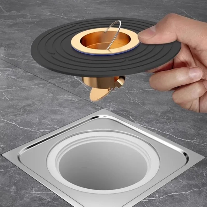 Coperchio per scarico a pavimento del bagno Tappo filtro per lavandino di drenaggio efficiente con prevenzione del riflusso Installazione semplice per WC con doccia