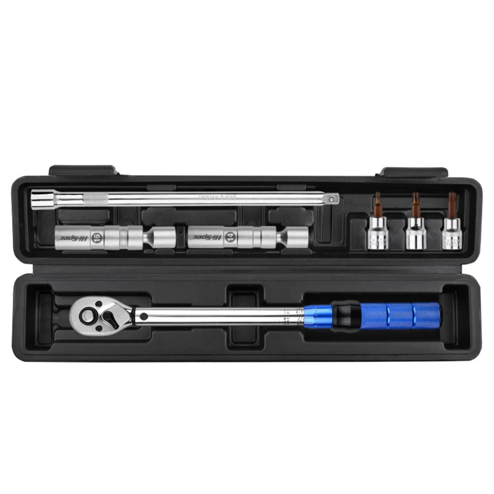 Kit chiave dinamometrica regolabile con precisione 3/8" 10-60N.m con cricchetto a doppia direzione e strumento per la rimozione di candele magnetiche