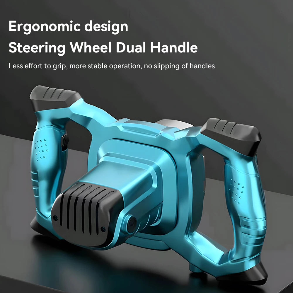 Podofo 3100W Miscelatore piccolo per vernice e rivestimento Stucco ad alta potenza in polvere Regolazione della velocità Miscelatore elettrico manuale per cemento a 6 velocità