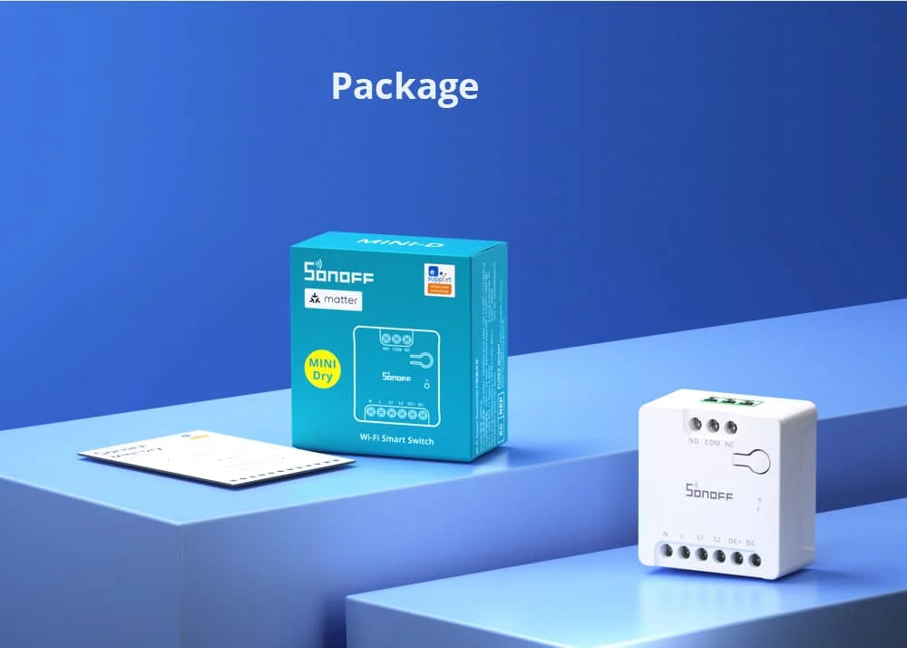 SONOFF MINI-D Wi-Fi Smart Switch Primo MINI dispositivo relè a contatto secco con importa supporta il controllo del contattore di alimentazione CA/CC