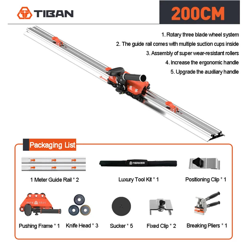 2025 Aggiornamento Nuova tagliatrice manuale per piastrelle Lastra di roccia ad alta precisione Lastra di piastrelle di grandi dimensioni Artefatto da taglio con coltello a spinta