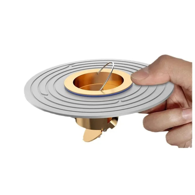 Coperchio per scarico a pavimento del bagno Tappo filtro per lavandino di drenaggio efficiente con prevenzione del riflusso Installazione semplice per WC con doccia