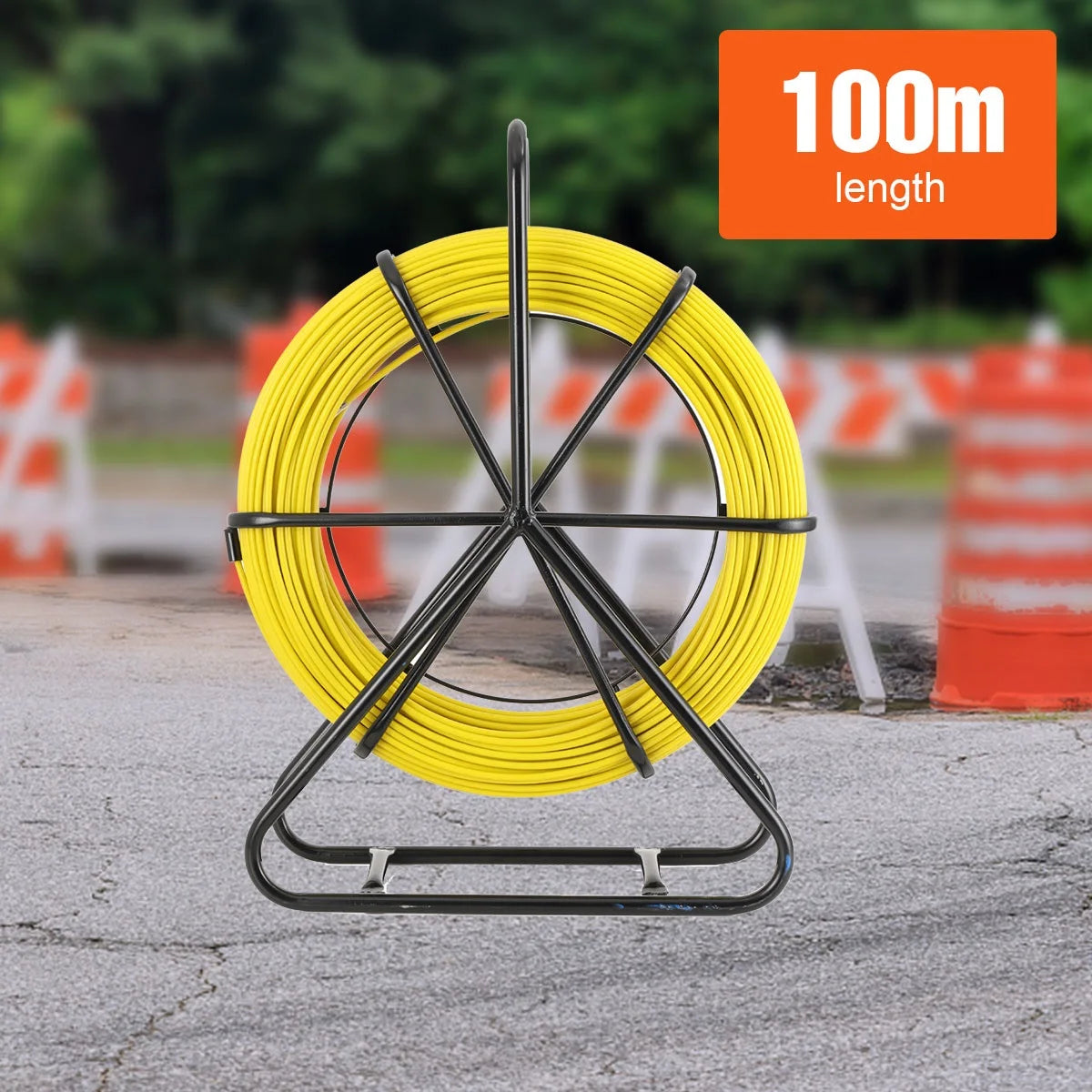 100/130m Elettricista Filo Filettatrice Cavo In Fibra di vetro Asta di marcia Pesce Nastro Rodder Cavo Sbloccatore Leader 6mm