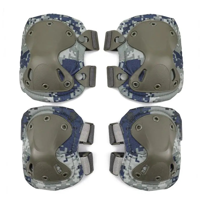 Ginocchiera tattica mimetica unisex Gomitiere Protezione per ginocchio per uomo Donna Sport all'aria aperta Lavoro Caccia Pattinaggio Attrezzatura di sicurezza Ginocchiera