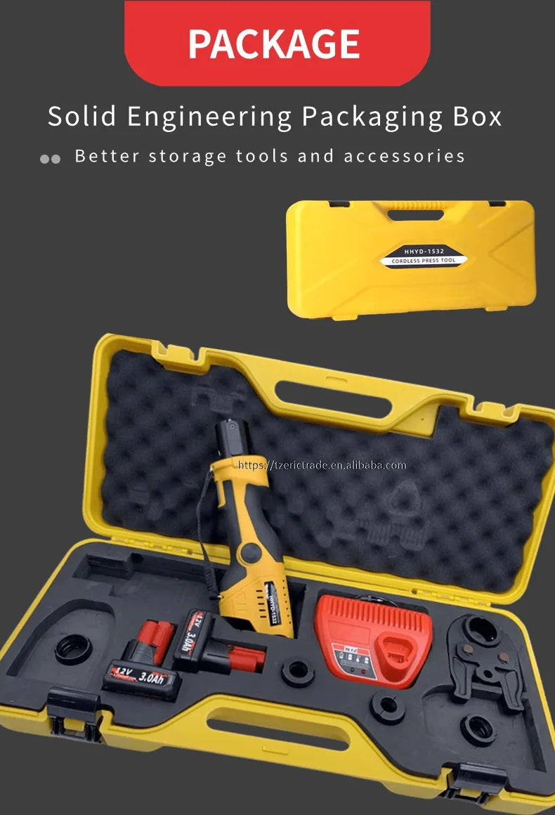 Idraulici a batteria Mascella industriale/fai da te TH/U 16 20 25 26 32mm Strumento di pressatura Pex multistrato Utensili elettrici HVAC alimentati a batteria