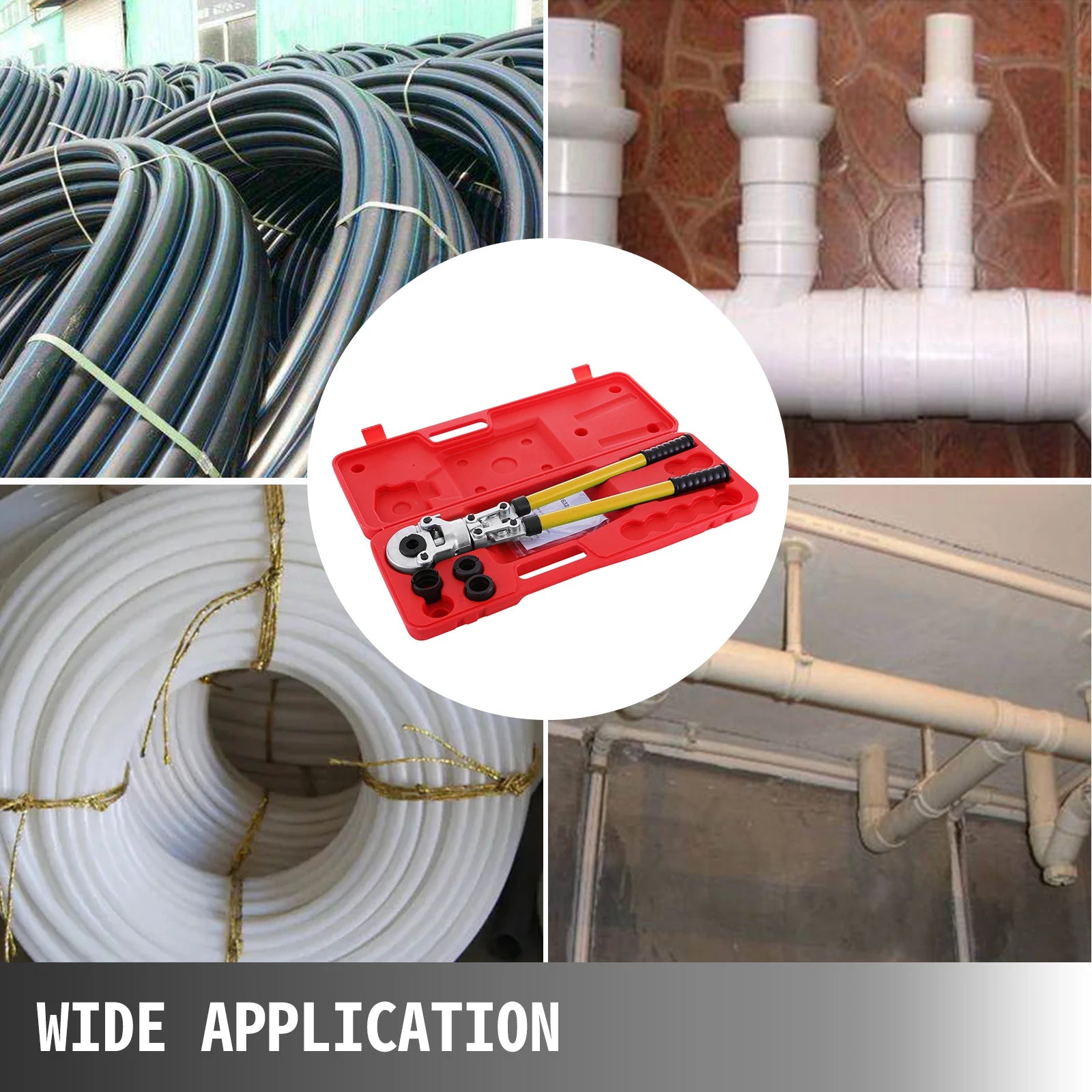 SucceBuy Pinza per crimpare tubi idraulici Utensili per crimpare manuali con molla di torsione e ganasce TH 16-32 mm per tubi in plastica di alluminio PEX